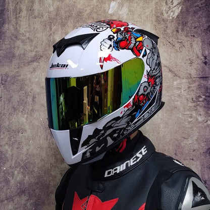 Best selling motorcycle helmet double lens built-in sun visor racing full helmet cascos DOT approved motocross helmet capacete