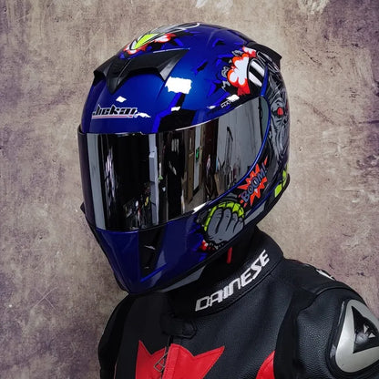 Best selling motorcycle helmet double lens built-in sun visor racing full helmet cascos DOT approved motocross helmet capacete