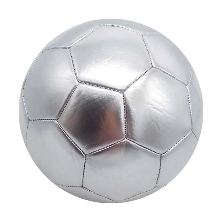 Golden silver Football Soccer Balls Official Size 5 PVC Football Team Training Footy Ball Outdoor Match Game Football Training..