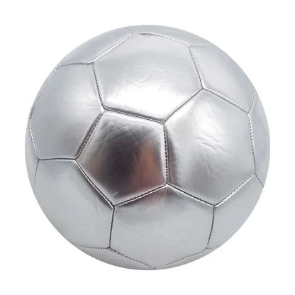 Golden silver Football Soccer Balls Official Size 5 PVC Football Team Training Footy Ball Outdoor Match Game Football Training..