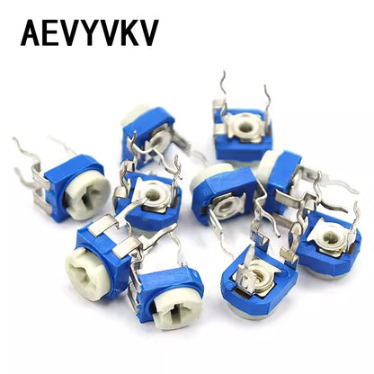 20Pcs RM065 RM-065 Series 100 200 500 1K 2K 5K 10K 20K 50K 100K 200K 500K 1M Ohm Trimpot Trimmer Potentiometer Variable Resistor
