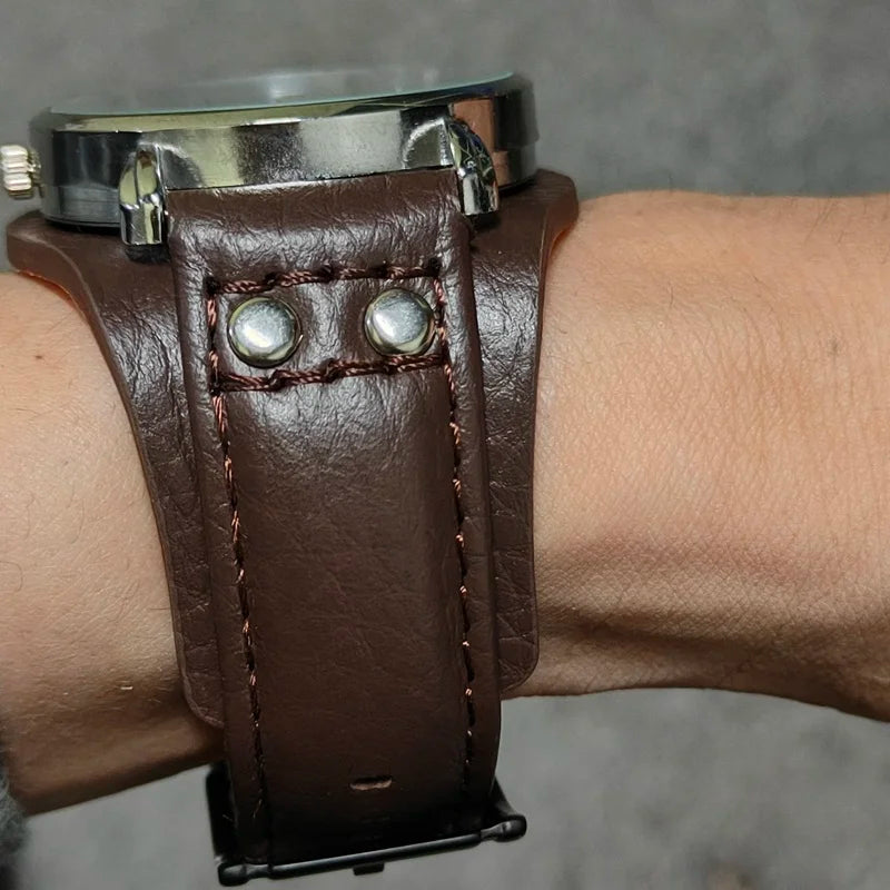 Leather Watch Strap for Fossil CH2564 CH2565 CH2891CH3051 Wristband 22mm 20mm Black Brown Tray Watchband with Rivet Style