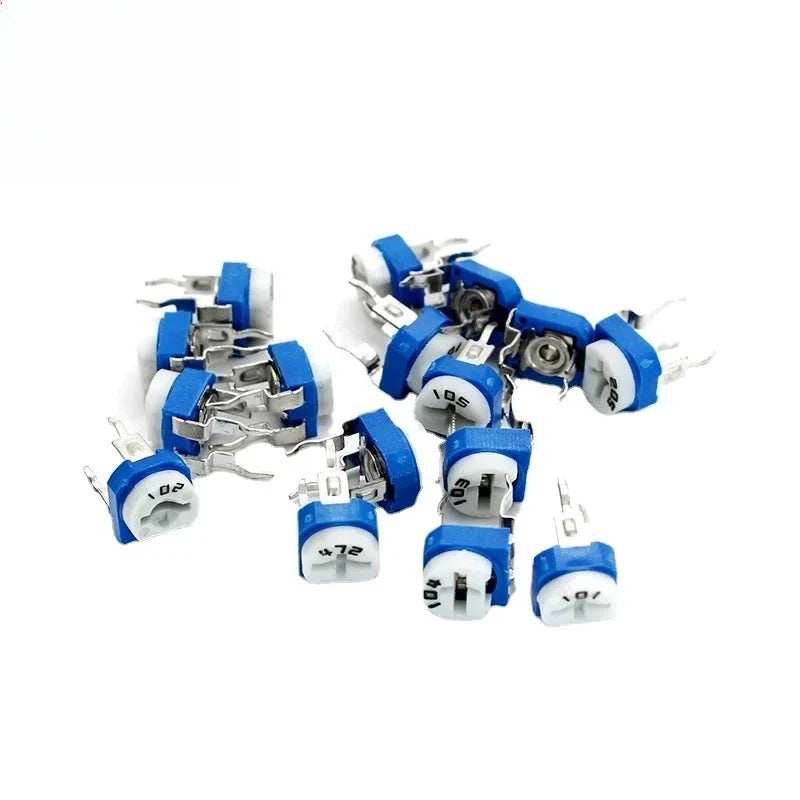 65PCS RM065 Trimmer Potentiometer Adjustable Resistance 100R~1M Variable Resistors 200 1K 2K 5K 10K 20K 50K 100K 200K 500K Ohm