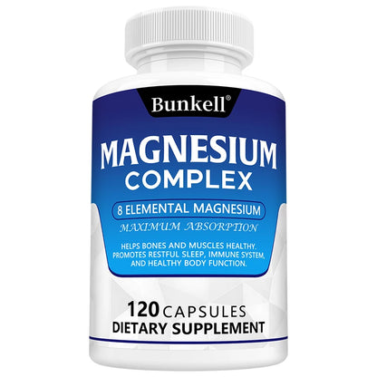 Magnesium Complex - Magnesium Glycinate, Magnesium Malate, Supports Muscle, Bone Health, Sleep Quality, Relieves Anxiety