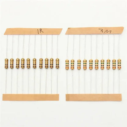 300Pcs/Set Resistor Assortment Kit Set 1Ohm-3M 0.5W Carbon Film Metal Resistors DIY Resistance Assorted Kit 470R 560R 2.7K 10K