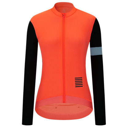 YKYW Women's Windbreak Thermal Fleece Jacket Pro Team Long Sleeve Cycling Jersey MTB Bike Maillot T Shirt Bicycle Clothing