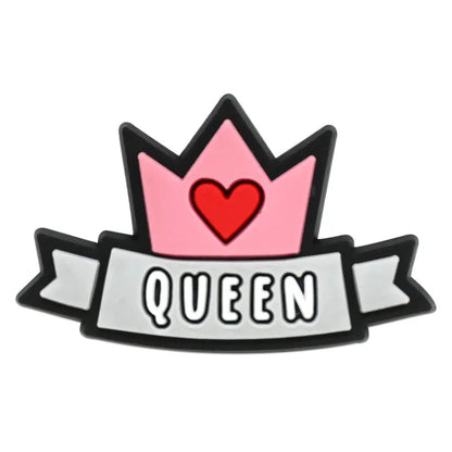 Cute Pink Power Shoe Charms Decoration for Crocs Pin Accessories Charms Bracelet Wristband DIY Shoe Women Party Gifts
