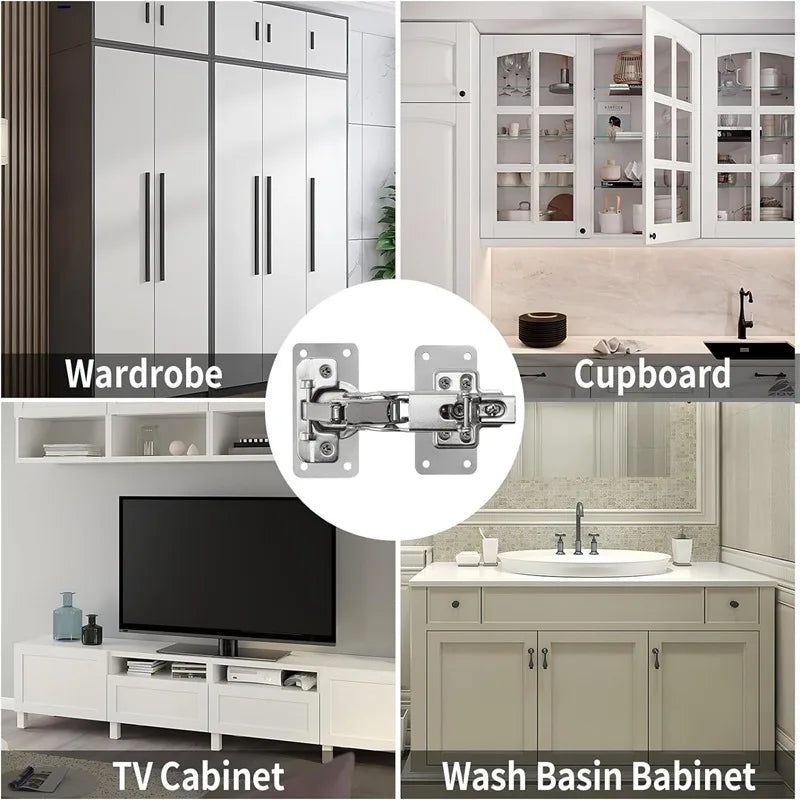 40/2pcs Hinge Repair Plate Furniture Drawer Cabinet Repair Fixing Plate Kitchen Cupboard Door Hinge Mounting Kit Household Tool