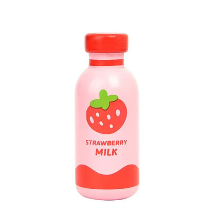 Pretend Play Drink Bottle Toy Strawberry Milk Imitation Game Kitchen Food Toys Simulation Educational Wooden Milk Drink Kids Toy