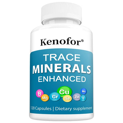 Multimineral Supplement Complex with Copper,  Zinc, Selenium, Boron for Immune, Skin,  Bone, Support - 120 Capsules