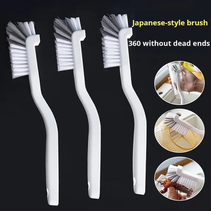 1/2/3Pcs Cleaning Cup Brush Japanese Style Sink Brush  with Long Handle Elbow Design Tail Hole Wall Hanging Crevice Cleaning