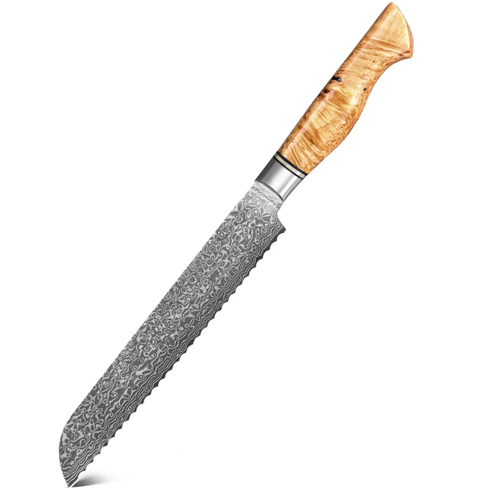 1/5PCS Knife Sets 67 Layer Damascus Super Steel Bread Paring utility Chef Santoku Cake Cook Super Sharp Kitchen Knife