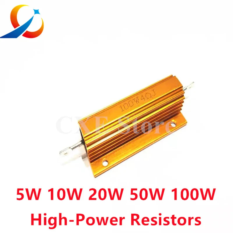 High Power Resistors RX24-5W/10W /20W/50W/100W/200W/300W/500W 0.1R/1R/3R/5R/10R/100R/1K/2K/10K Heat Dissipation Resisto NEW