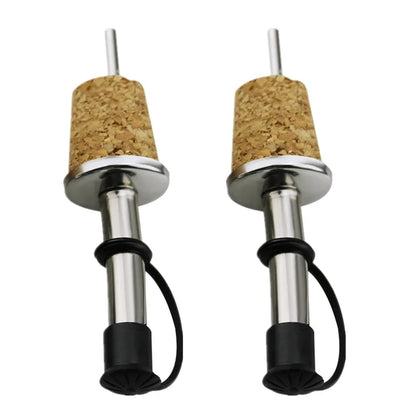 Wooden Cork Red Wine Pourer Oil Champagne Beer Bottle Stopper Plug Wine-tasting Tools Pourers Wedding Birthday Party Supplies