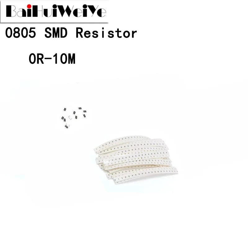 100Pcs/Lot 0805 SMD resistor 0R~10M 1/8W 0 0.1 1 10 100 150 220 330 ohm 1K 2.2K 4.7K 10K 100K 1R 10R 100R 150R 220R 330R 1M 10M