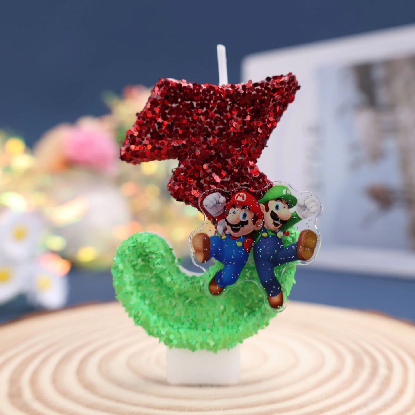 2027 Creative Glitter Number Candles 0-9 Birthday Cake Topper Decor for Kids Adults Party Supplies
