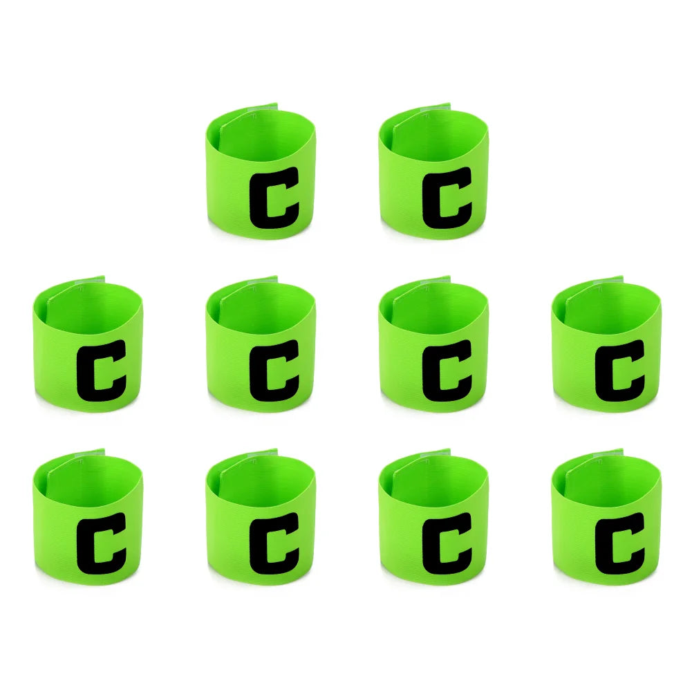 10PCS Football Captain Armband Soccer Arm Band Leader Competition Gift Soccer Captain Armband Football Training Accessories