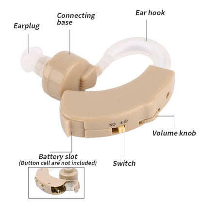 BTE Hearing Aid Ear for Deafness Sound Amplifier Adjustable Hearing Aids Portable Super Ear Hearing Amplifier for the Elderly