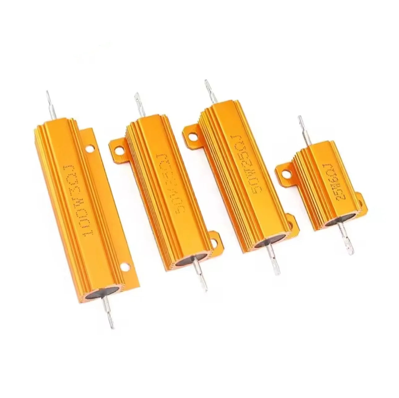 2PCS/lot 10W 25W 50W 100W Aluminum Power Resistor 0.1~1Kohm Metal Shell Case Wirewound  Resistance Load Resistors 4ohm 6ohm 8ohm