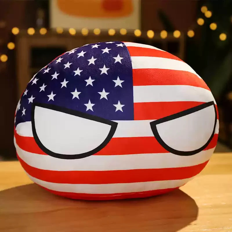 Newest 10cm 68 Styles Country Ball Plush Toy Polandball Pendant Country Flag Ball Gifts for Children Kazakhstan Countryball Stuf