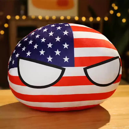 Newest 10cm 68 Styles Country Ball Plush Toy Polandball Pendant Country Flag Ball Gifts for Children Kazakhstan Countryball Stuf