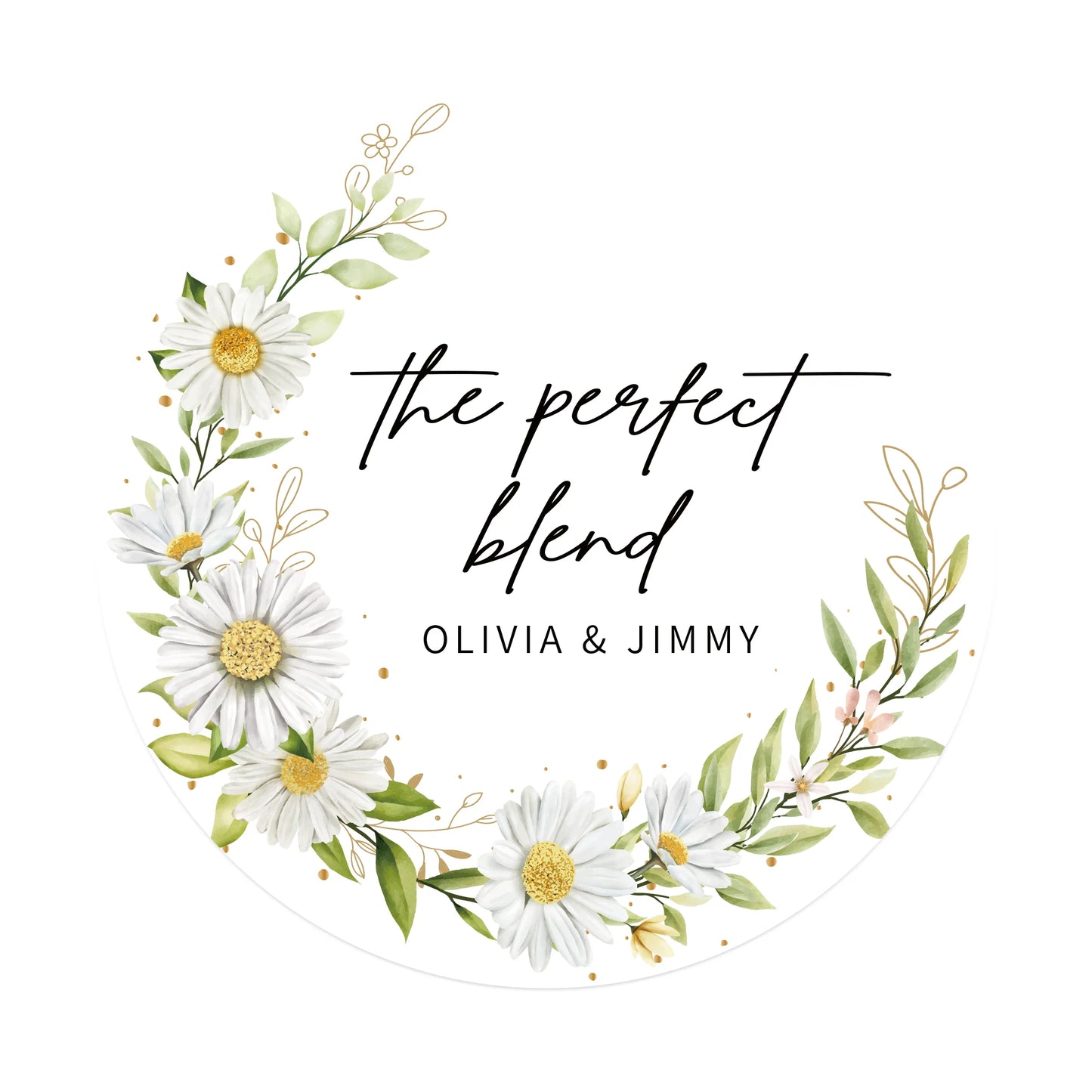 100 Pcs Personalized Round Label Stickers Custom Stickers of Name Date Thank You,for Bridal Shower Wedding Party Favors