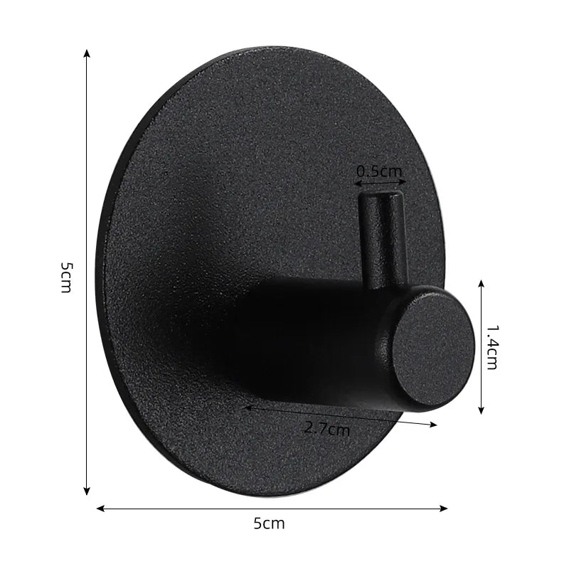 Adhesive Wall Hooks Towel Holder Door Key Cloth Coat Bathroom Robe Hanger Kitchen Hardware Rack Bag Hook Organizer For Hanging