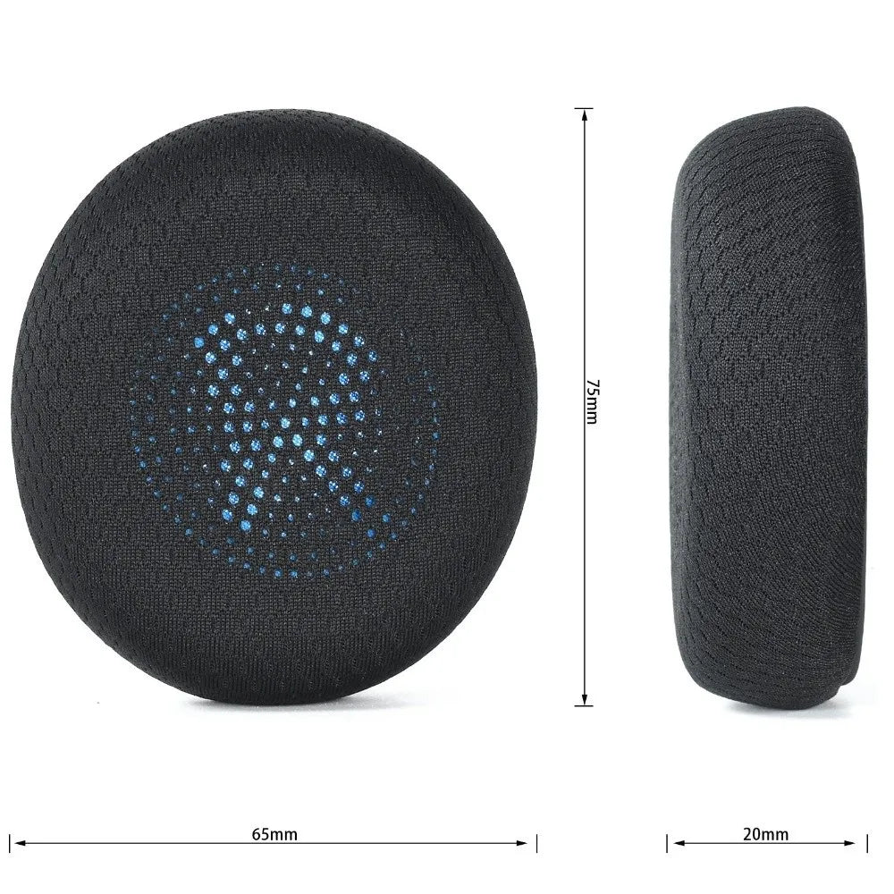 1 pair Replacement Headphone Ear Pads Football Mesh Sponge Foam Headset Earmuff for Jabra Elite 45h Evolve2 65 UC
