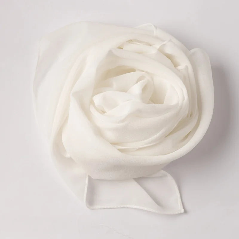 Muslim Chiffon Hijab Scarf Solid Color Square Head Wrap For Women Hijabs Scarves Jersey Hijabs Islamic Turban Headband Shawl