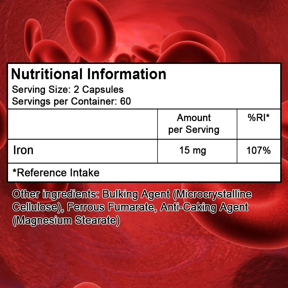 Iron Hematopoietic Supplement for Women Nutritional Anemia, Iron Levels, Immunity, Blood, Helps Hemoglobin Balance