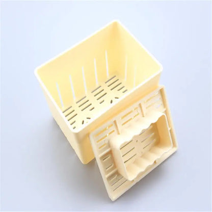DIY Plastic Tofu Press Mould Homemade Tofu Mold Soybean Curd Tofu Making Mold With Cheese Cloth Kitchen Cooking Tool Set