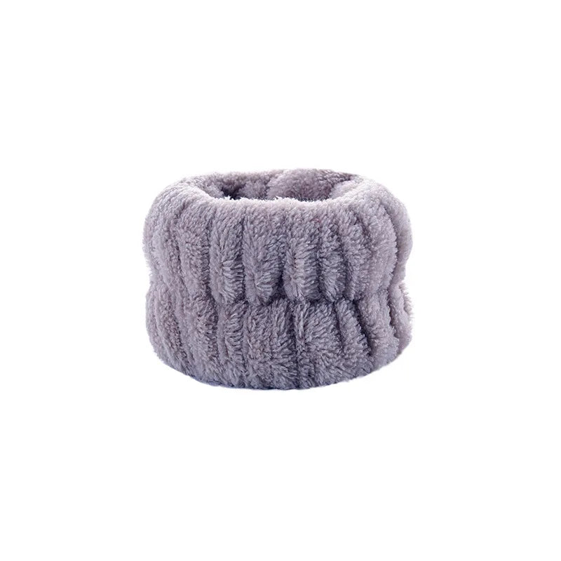 1/2/3Pcs Face Wash Absorbent Wristband Headband Hair Accessories Set Women Girls Coral Fleece Hair Bands Cuff Waterproof Bands