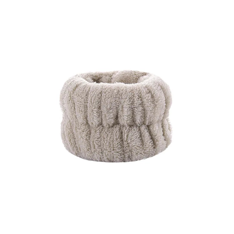 1/2/3Pcs Face Wash Absorbent Wristband Headband Hair Accessories Set Women Girls Coral Fleece Hair Bands Cuff Waterproof Bands