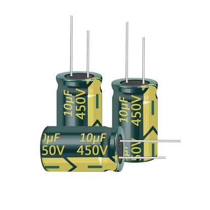 10/20pcs 450V 10UF Capacitor 10X17MM(0.39x0.67in) High Frequency Aluminum Electrolytic Capacitors for TV, LCD Monitor, Game