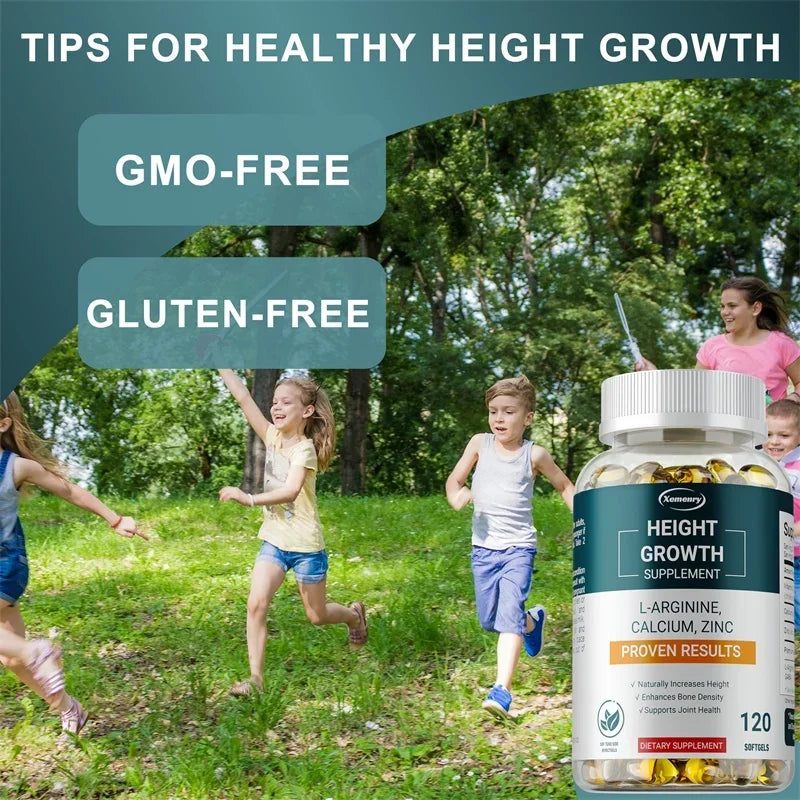 Height Growth Supplements - Supports Bone and Joint Health, Natural Height Growth, Promotes Absorption, and Boosts Immunity