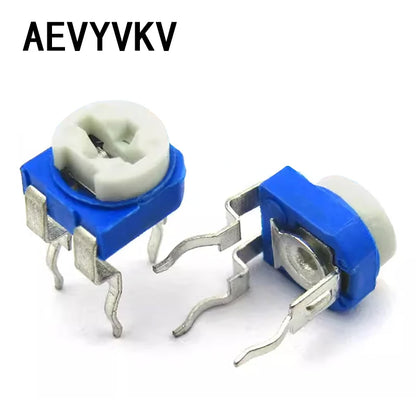 20Pcs RM065 RM-065 Series 100 200 500 1K 2K 5K 10K 20K 50K 100K 200K 500K 1M Ohm Trimpot Trimmer Potentiometer Variable Resistor