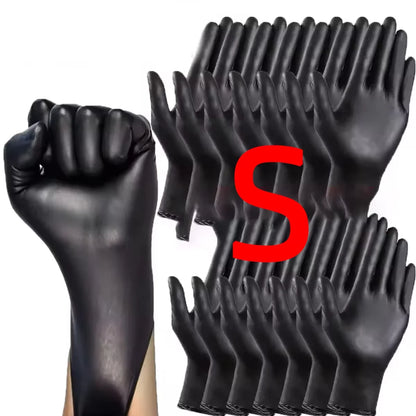 100/50/20PCS Bagged Black Pvc Nitrile Disposable Cleaning Gloves Waterproof Kitchen Cleaning Tattoo Hairdressing Gloves S/M/L/Xl