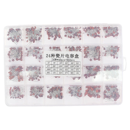 300/960pcs Ceramic Capacitors Kit 2pF-0.1uF Electronic Components Package Capacitor Assorted Samples Diy Kit
