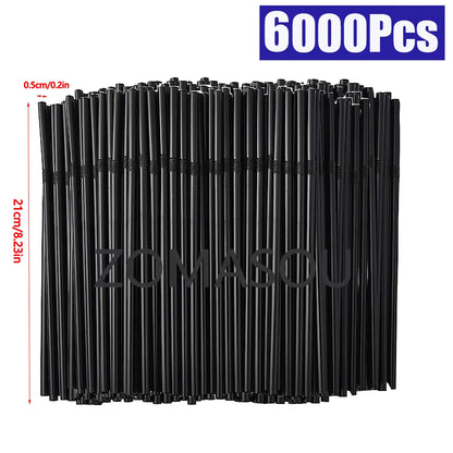 50-6000Pcs Multicolor Drinking Rietjes Straw Milk Tea Bar Party cocktail Drinking Wedding Kitchen Beverage Straws Wholesale