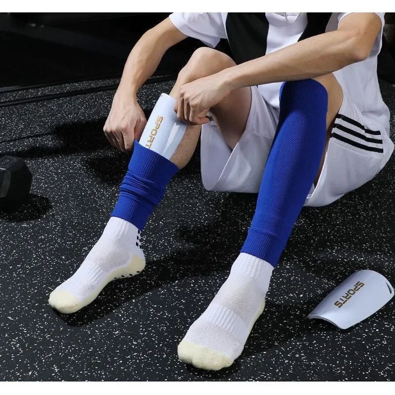Compression Leg Sleeves Calf Socks Sports Knee Support Sweat Absorbing Anti-Friction Shin Guard for Football