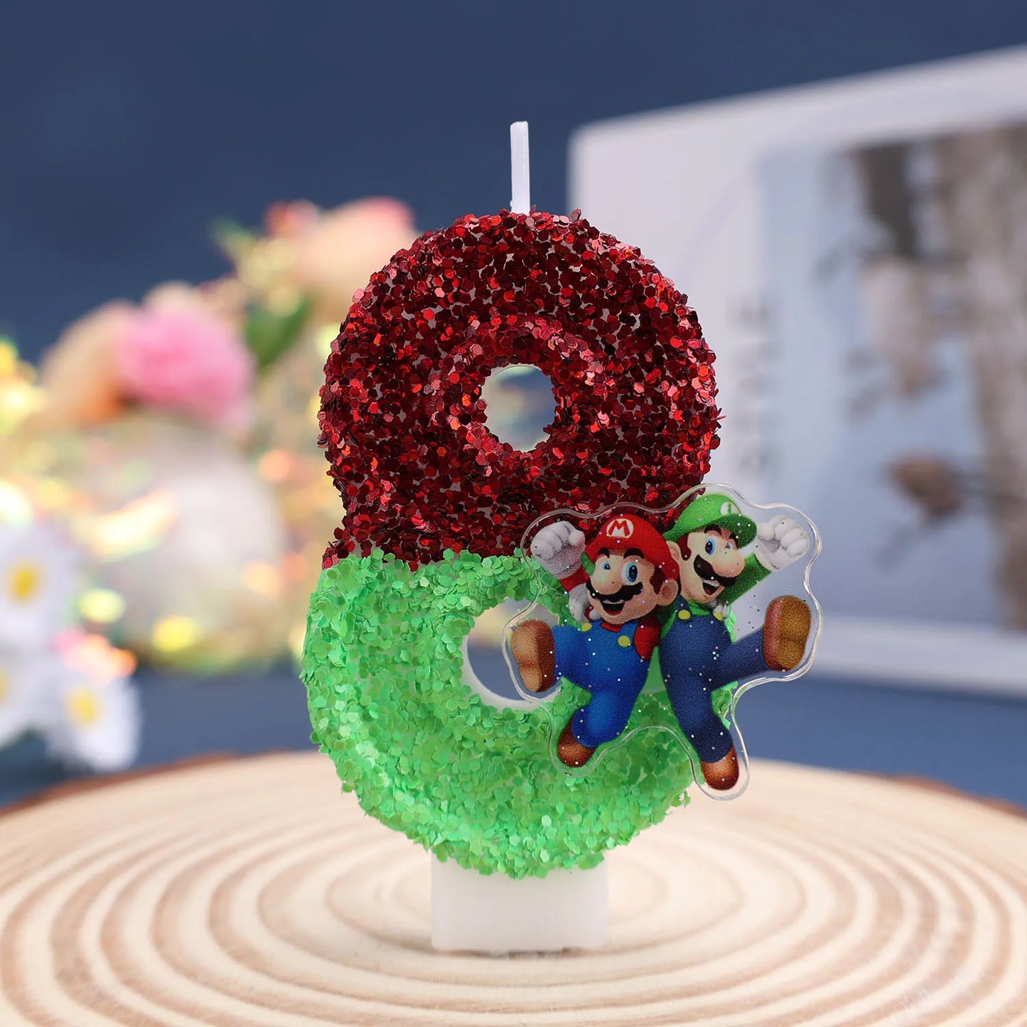 2027 Creative Glitter Number Candles 0-9 Birthday Cake Topper Decor for Kids Adults Party Supplies