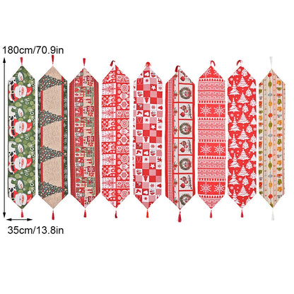 Xmas Tablecloth Printed Table Runner Party Decorations New Snowflake