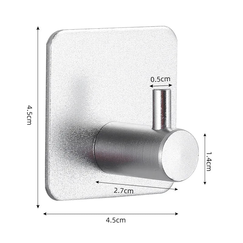 Adhesive Wall Hooks Towel Holder Door Key Cloth Coat Bathroom Robe Hanger Kitchen Hardware Rack Bag Hook Organizer For Hanging