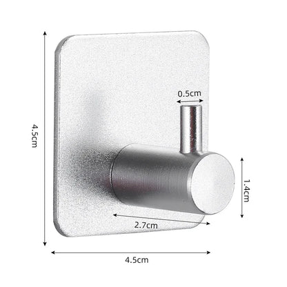 Adhesive Wall Hooks Towel Holder Door Key Cloth Coat Bathroom Robe Hanger Kitchen Hardware Rack Bag Hook Organizer For Hanging