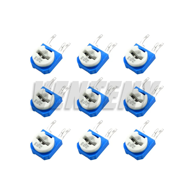 65PCS Trimmer Potentiometers 1K 5K 10K 20K 50K 100K 500K 1M Potentiometer RM063 Adjustable Resistance 100R~1M Variable Resistors