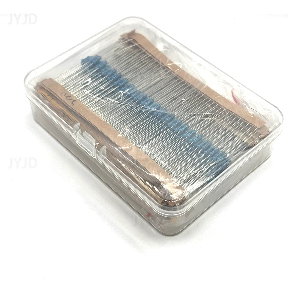 300/600pcs 1/4w Metal Film Resistor 30 Values Resistance Kit 10R-1M 0.25W 1% Resistors Set