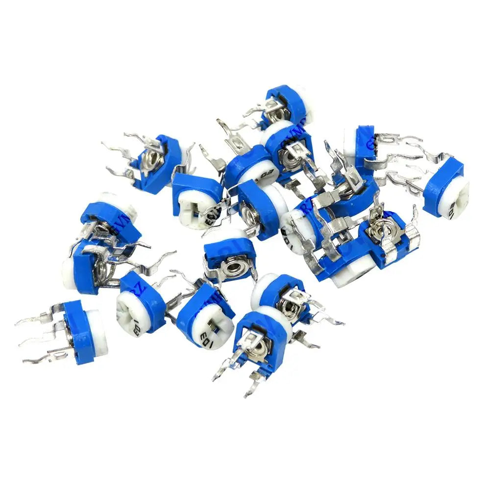 12Values Each 100R-1M 1k 2k 5k 10k 20k 50k 1PCS RM065 Adjustable Resistor Horizontal Potentiometer Pack 100k 200k 100R 1M