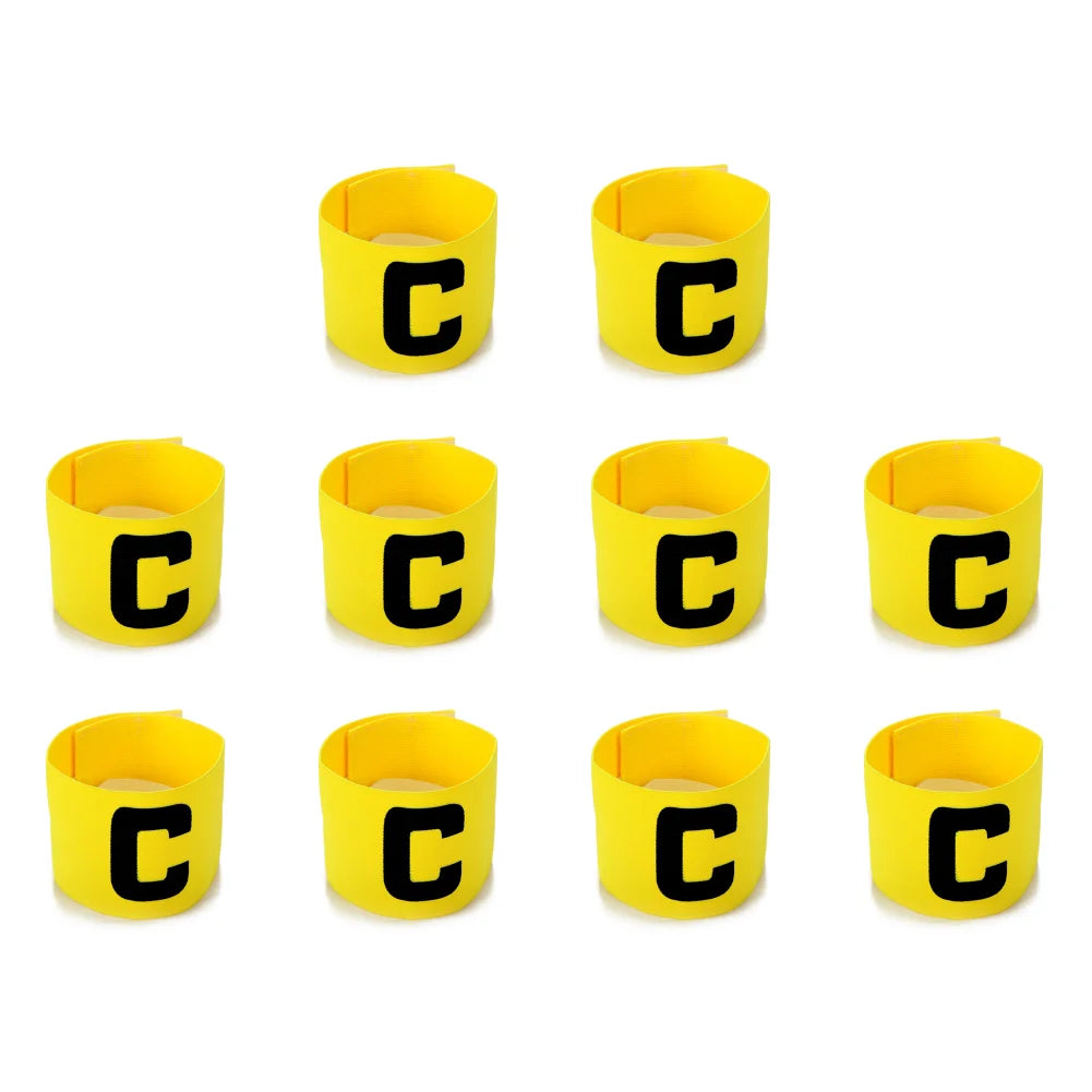 10PCS Football Captain Armband Soccer Arm Band Leader Competition Gift Soccer Captain Armband Football Training Accessories