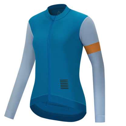 YKYW Women's Windbreak Thermal Fleece Jacket Pro Team Long Sleeve Cycling Jersey MTB Bike Maillot T Shirt Bicycle Clothing
