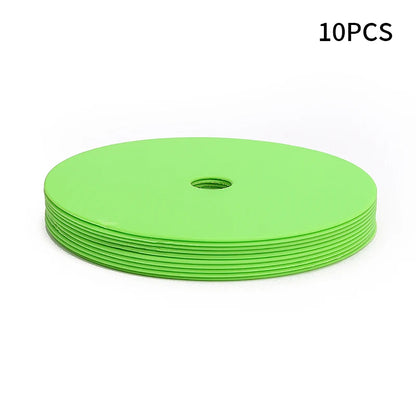 10 pieces of high quality football basketball training auxiliary sports training equipment accessories with holes landmark pad
